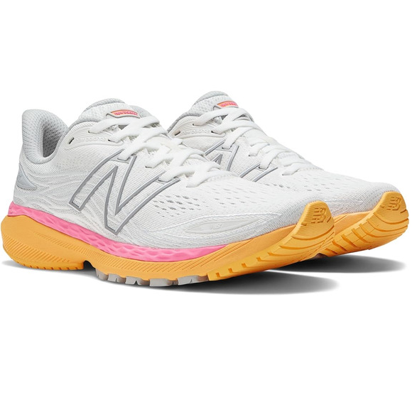 like new New Balance mens White/Vibrant Orange/Vibrant Pink 9.5 US - Picture 4 of 6
